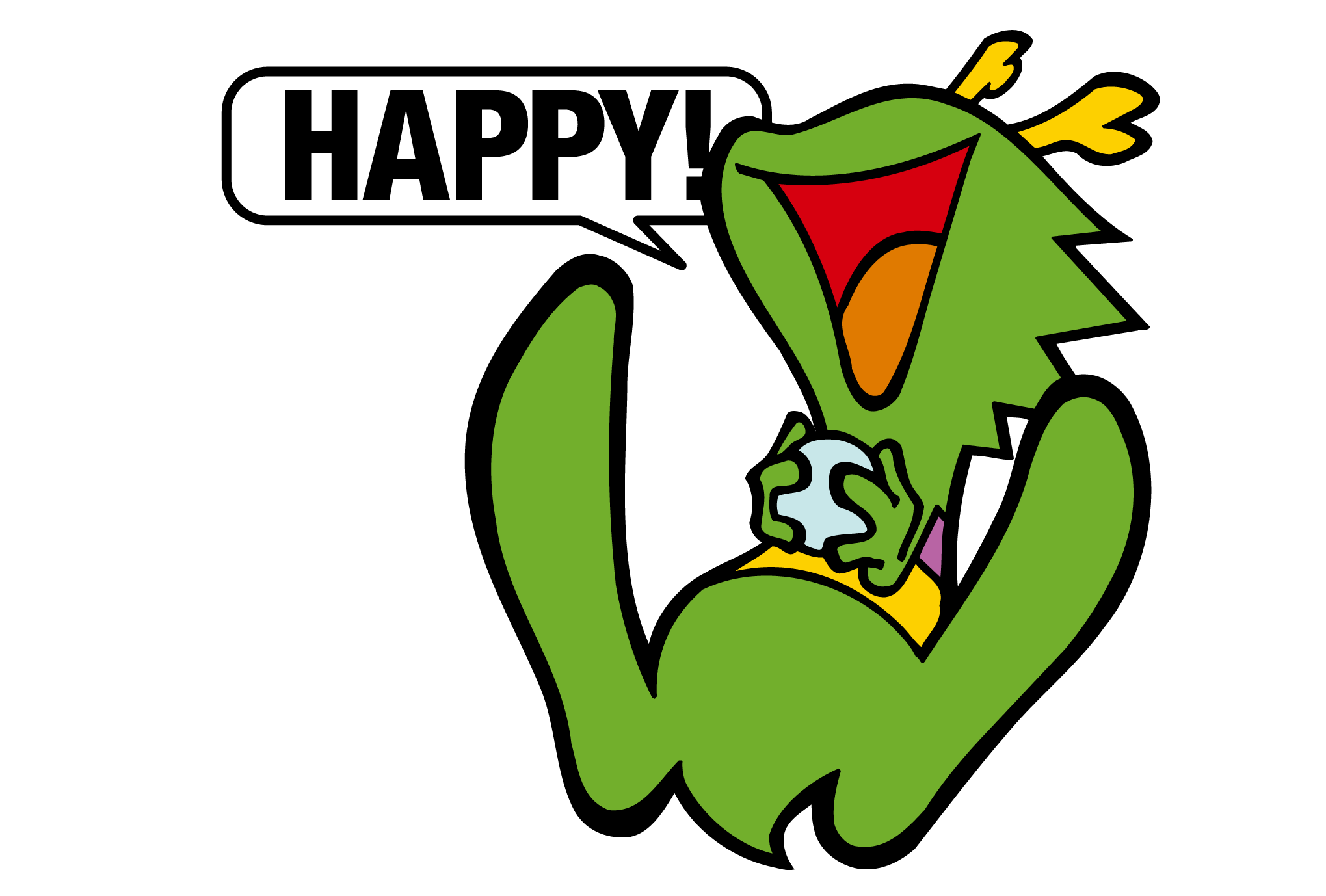 2000年賀状01：HAPPY DRAGONのダウンロード画像