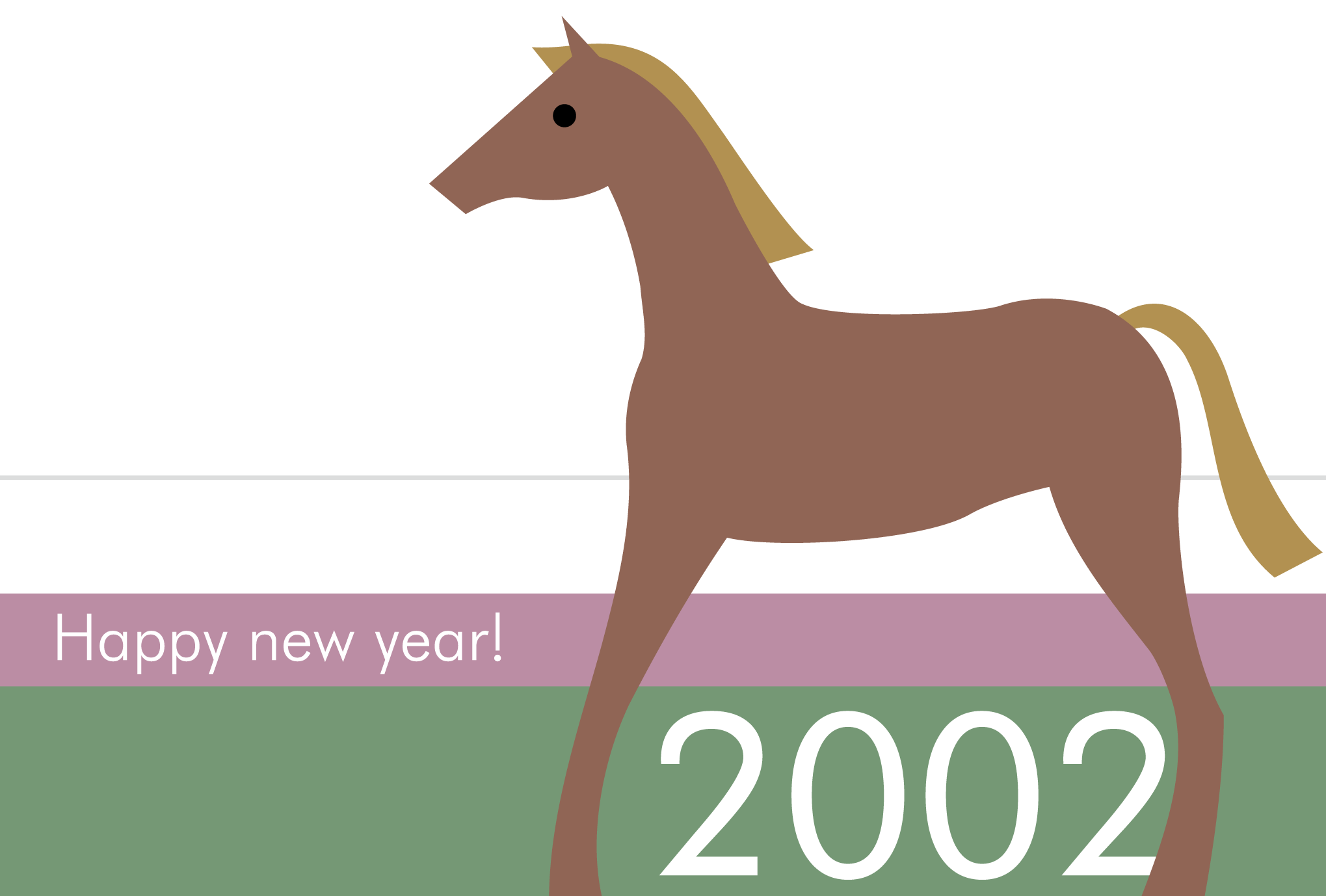 2002年賀状06：Horseのダウンロード画像