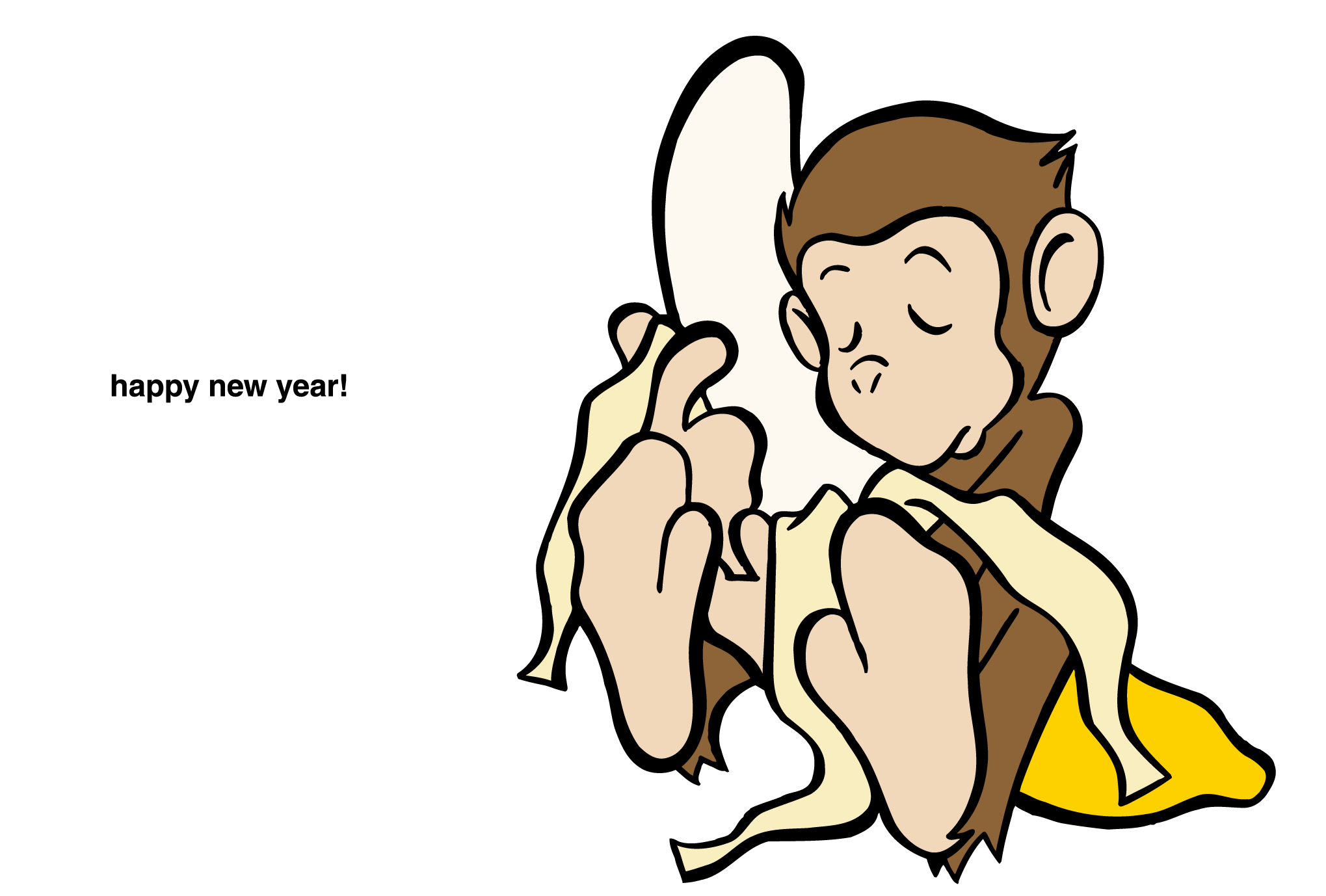 2004年賀状08：愛しのバナナのダウンロード画像