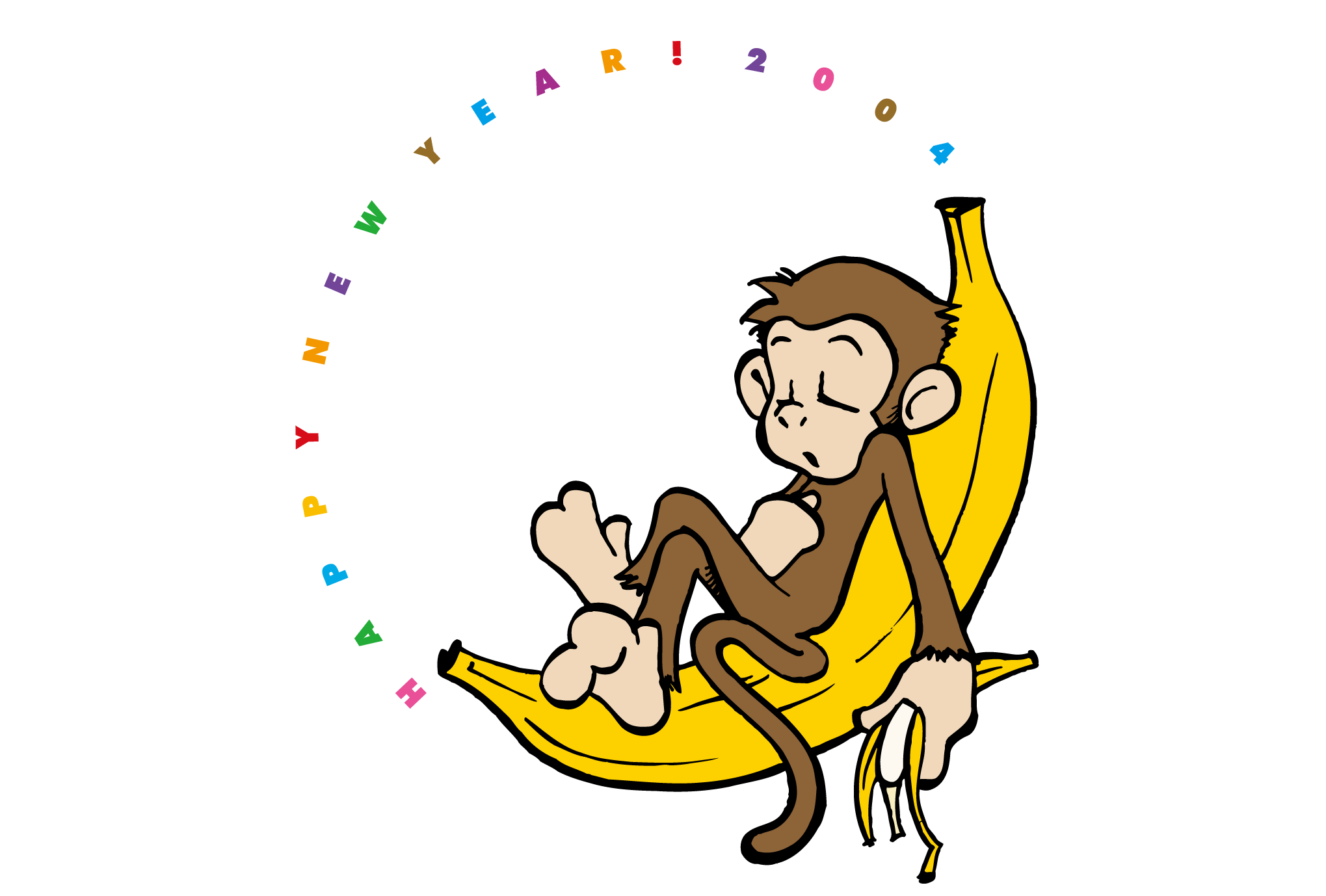 2004年賀状17：Crescent bananaのダウンロード画像