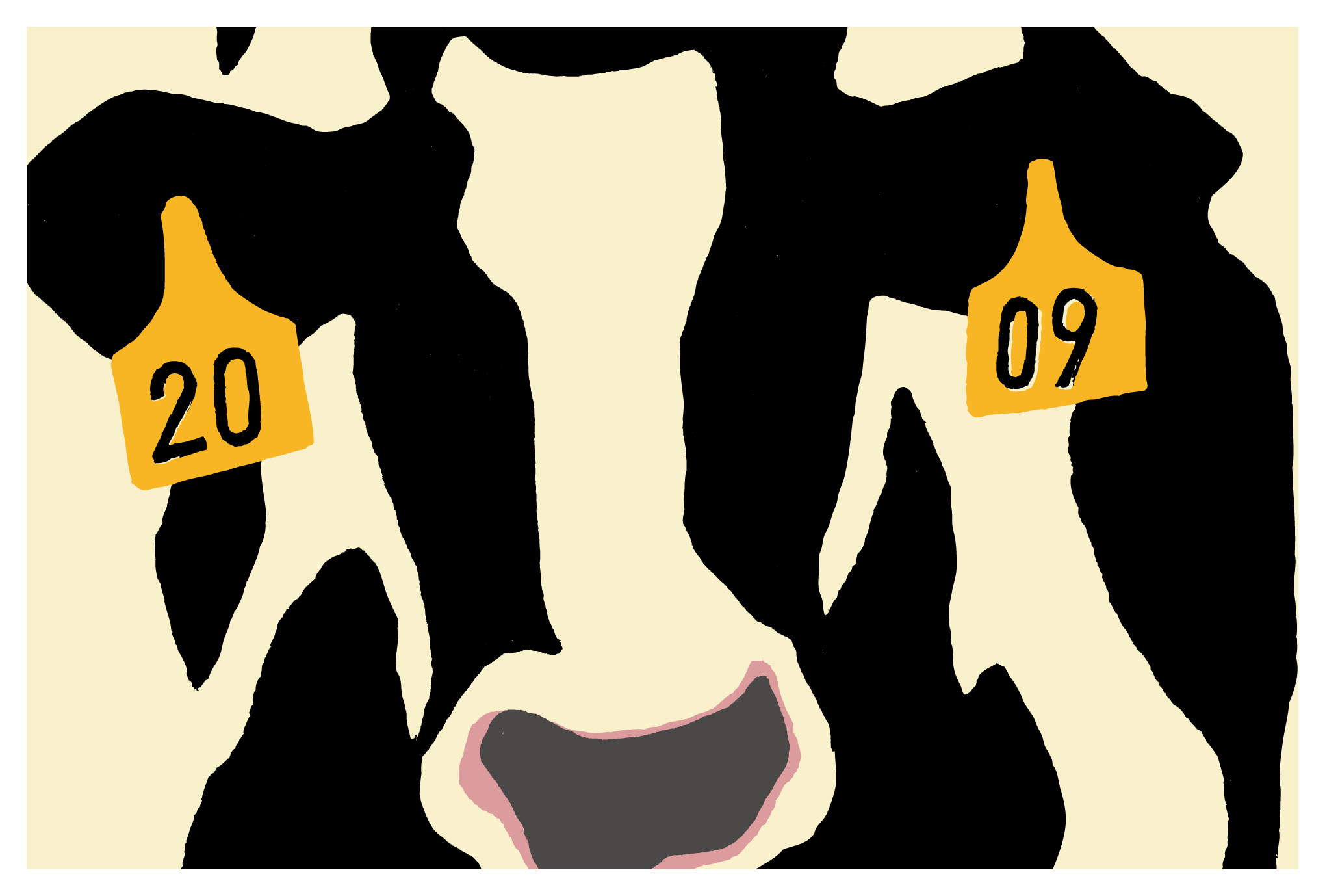 2009年賀状06：Cow 2009のダウンロード画像