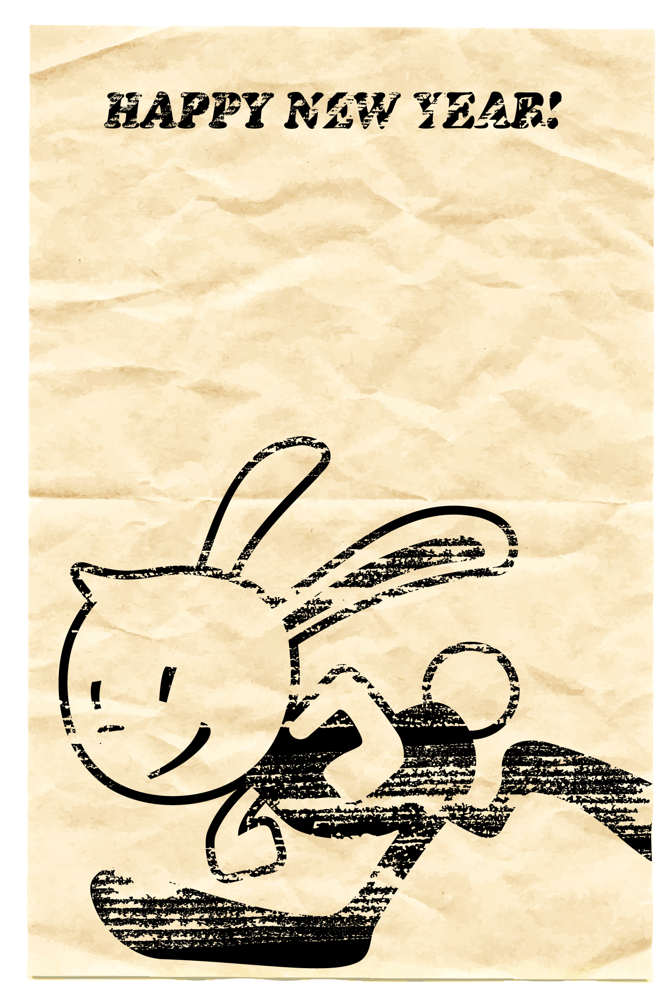 2011年賀状10：Running Bunny / modify 2のダウンロード画像