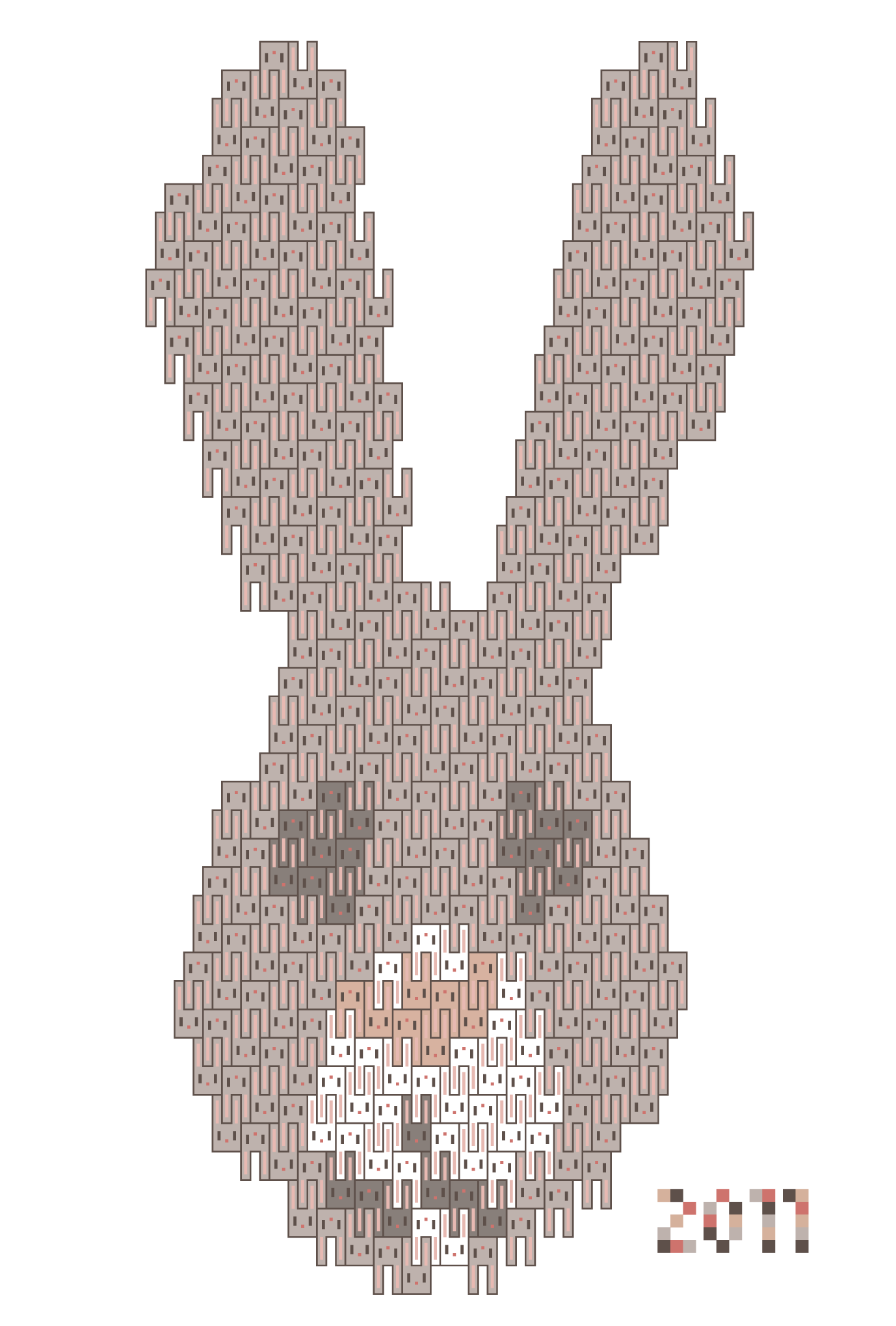2011年賀状11：Rabbit Puzzle / 1のダウンロード画像