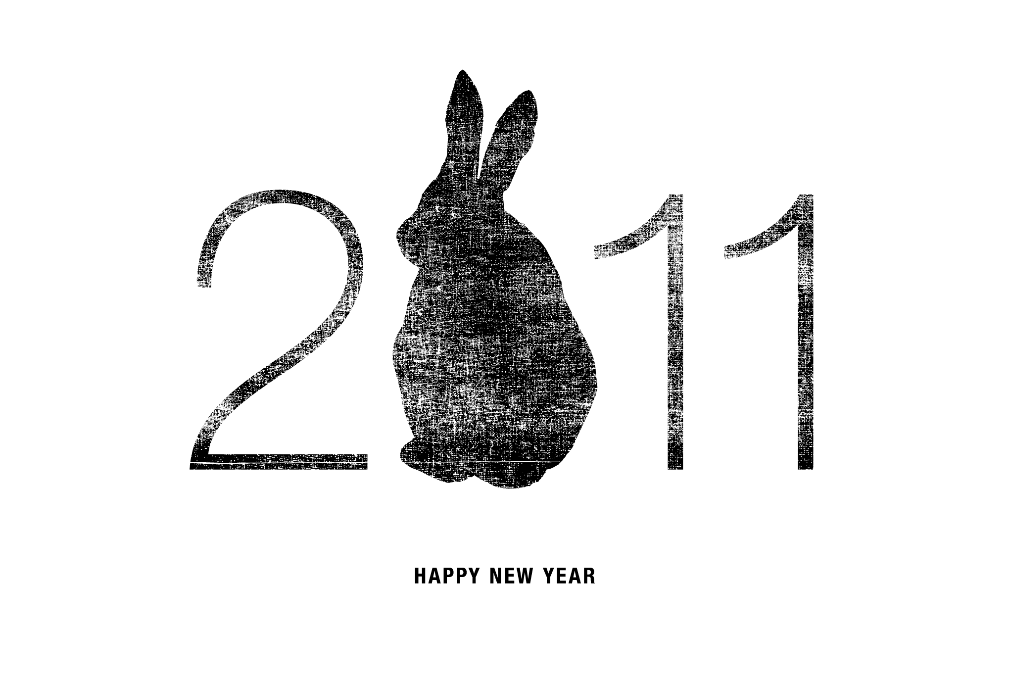 2011年賀状17：Rabbit 2011のダウンロード画像