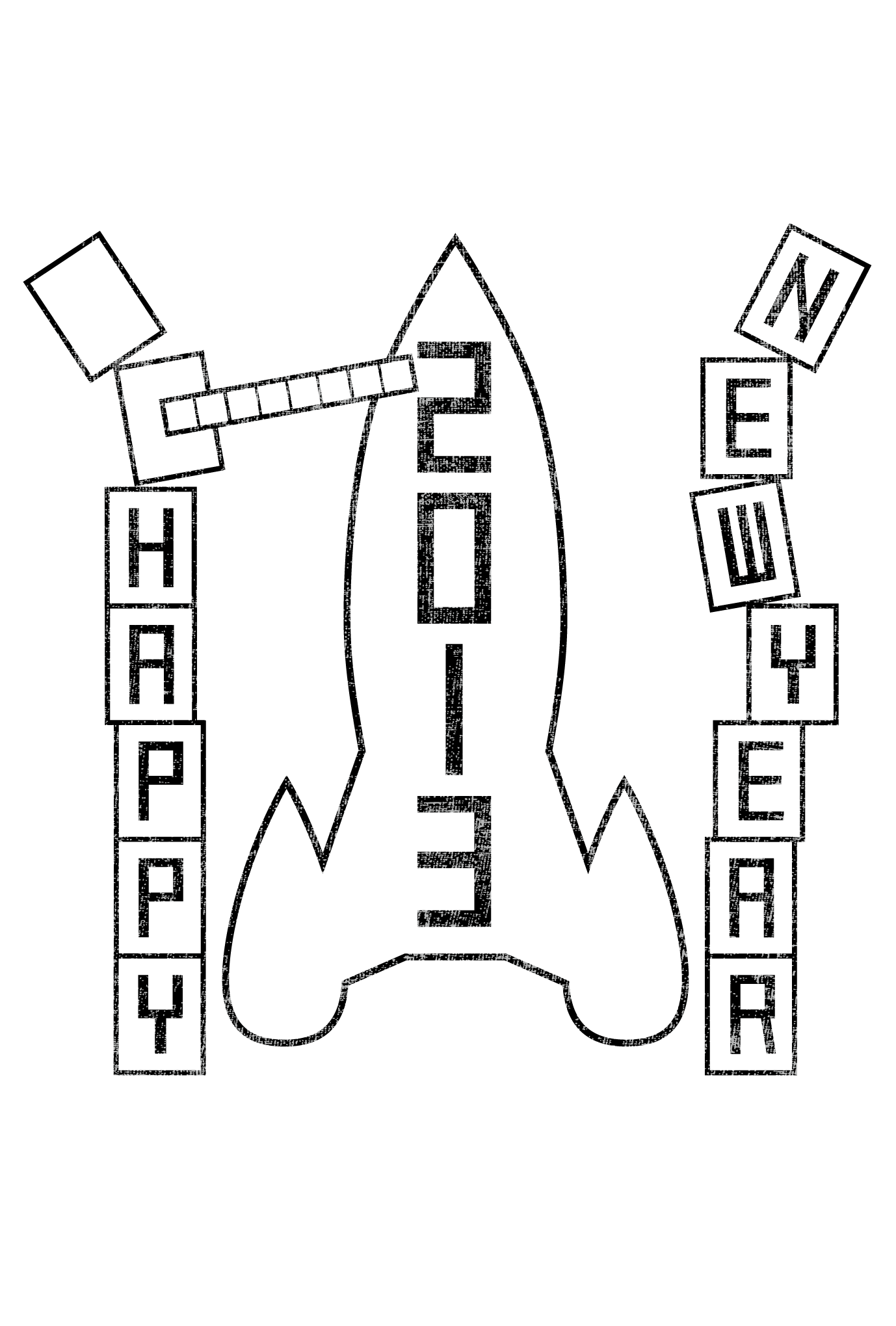 2013年賀状03-2：New year rocket / 2のダウンロード画像