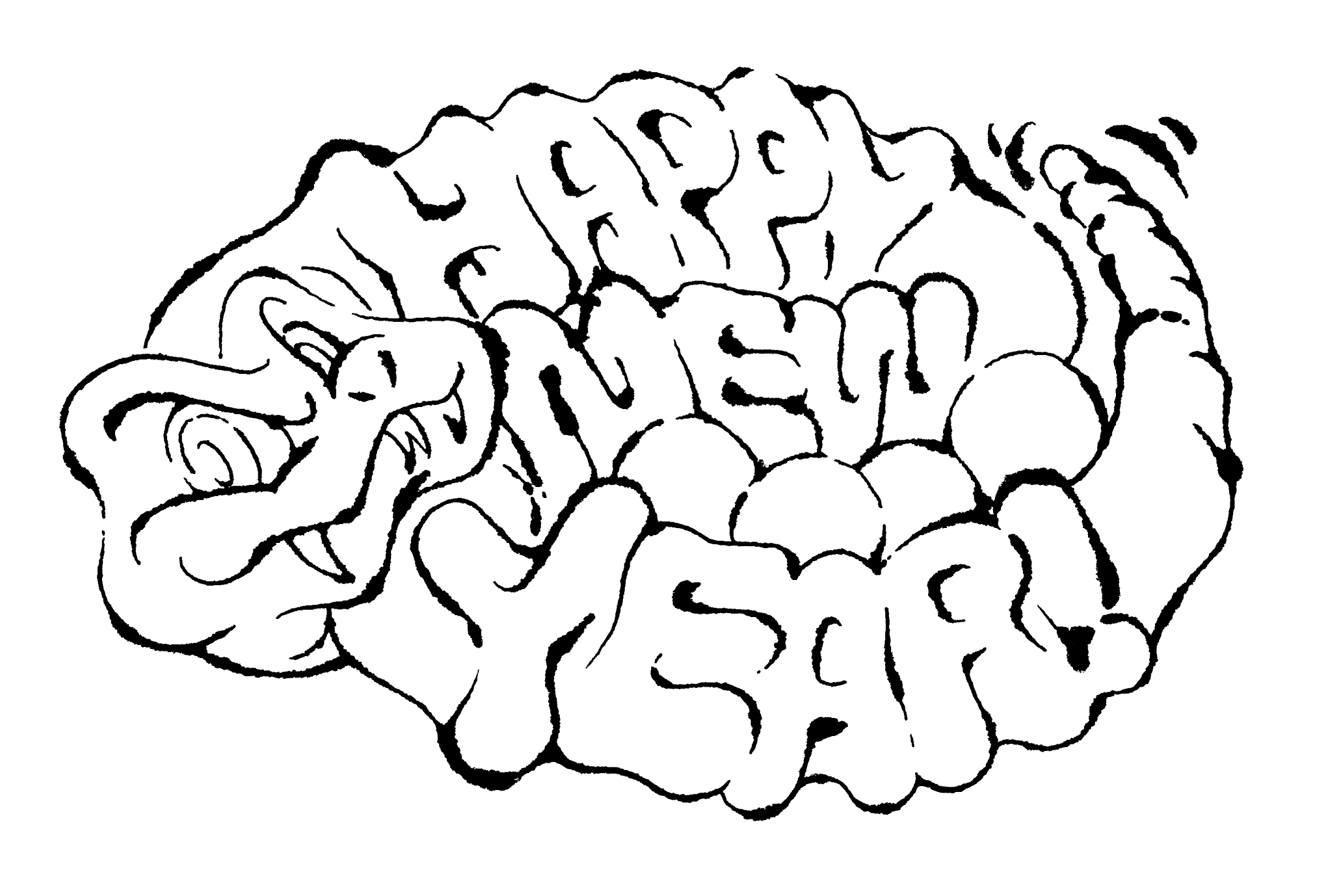 2013年賀状10-4：ガラガラヘビ / line drawingのダウンロード画像