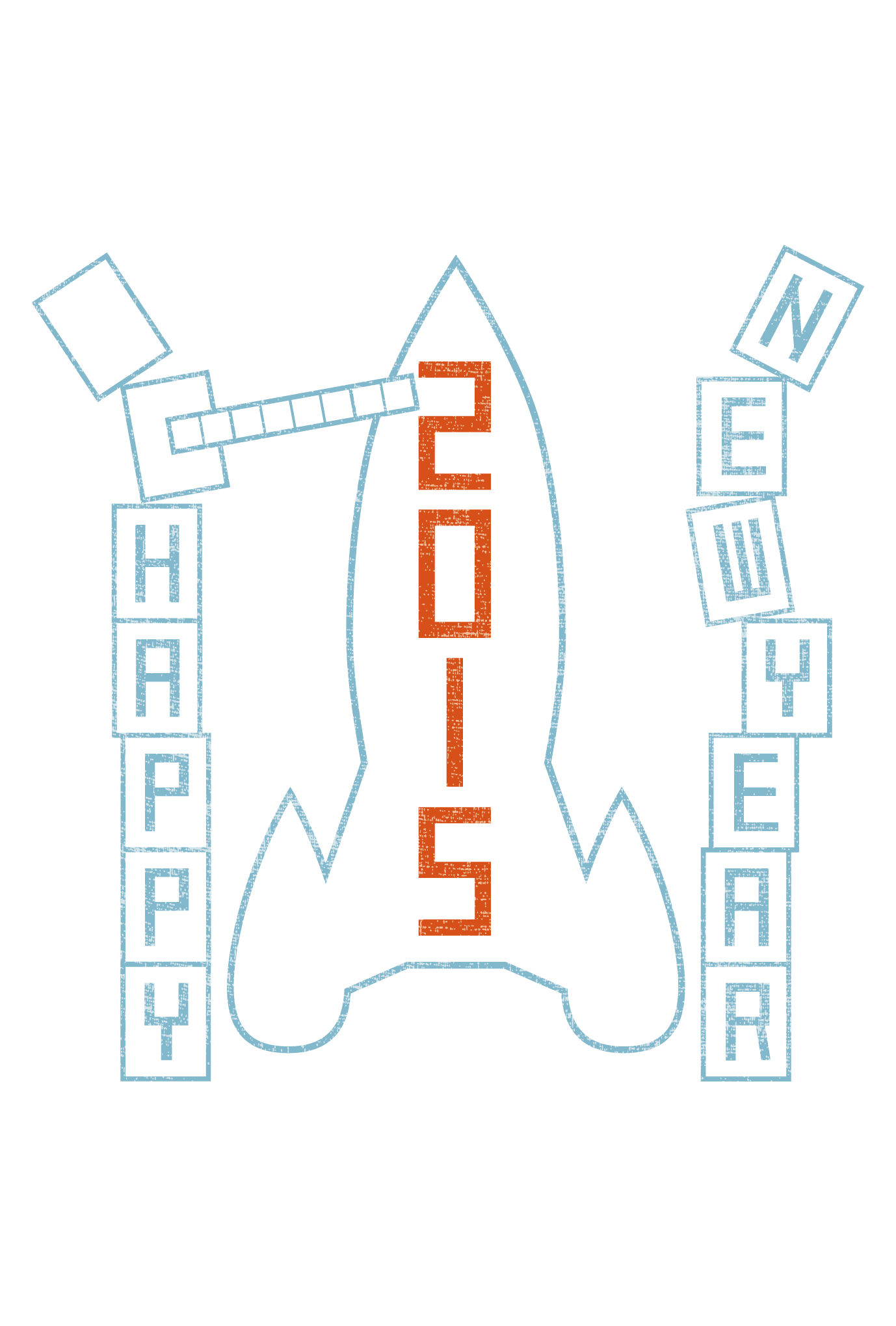 2015年賀状02-1：New year rocket / 1のダウンロード画像