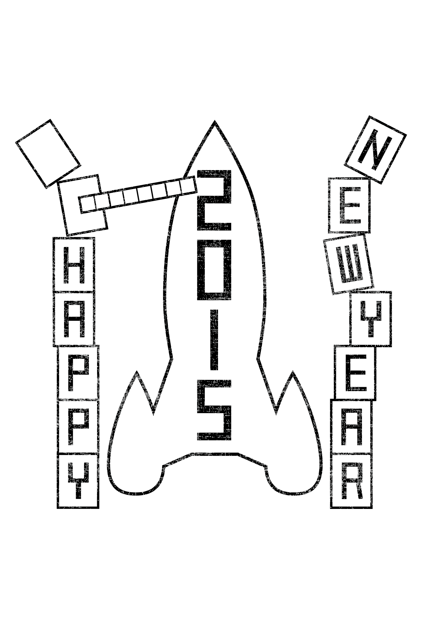 2015年賀状02-2：New year rocket / 2のダウンロード画像