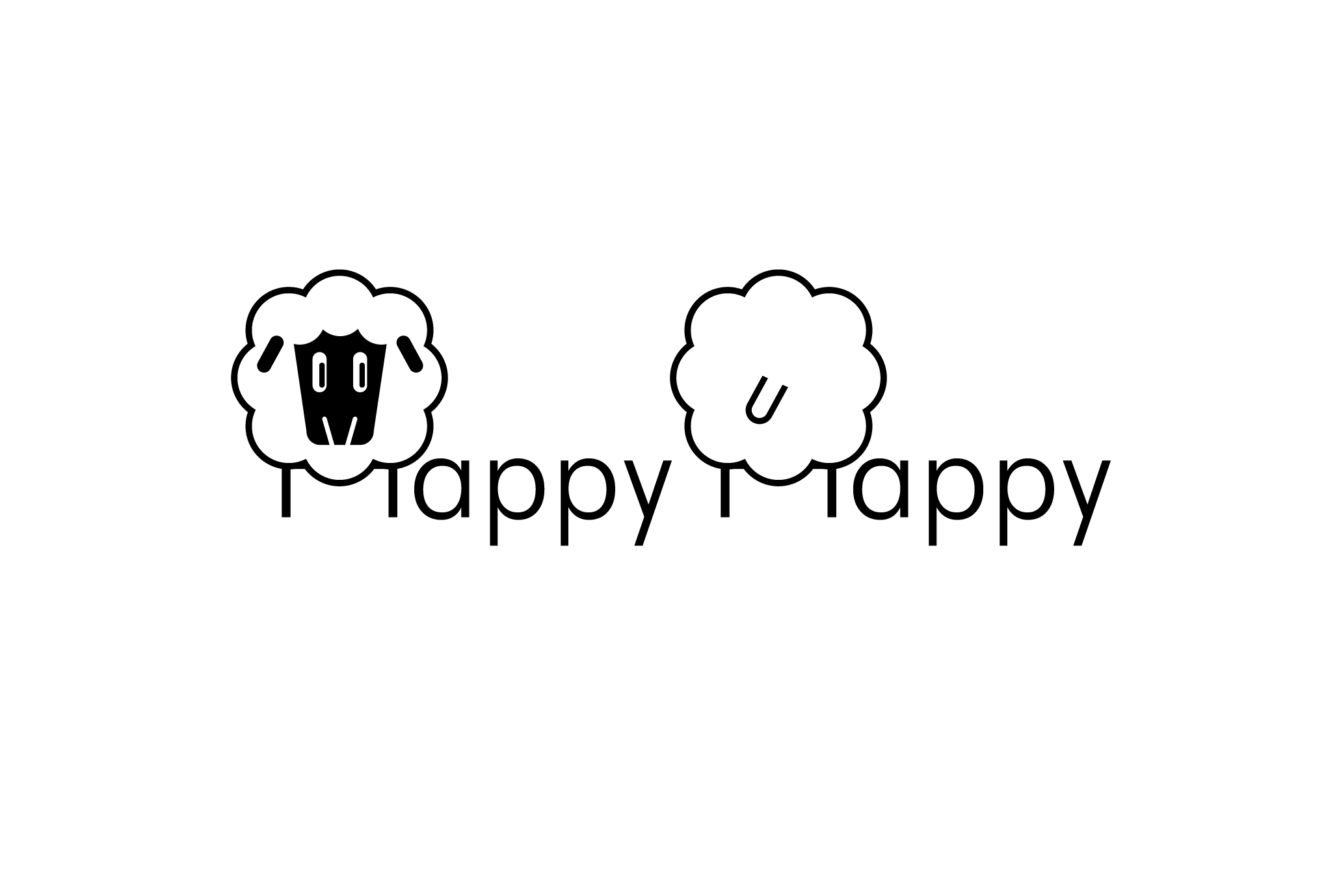 2015年賀状15-3：HAPPY HAPPY / TWO SHEEPのダウンロード画像