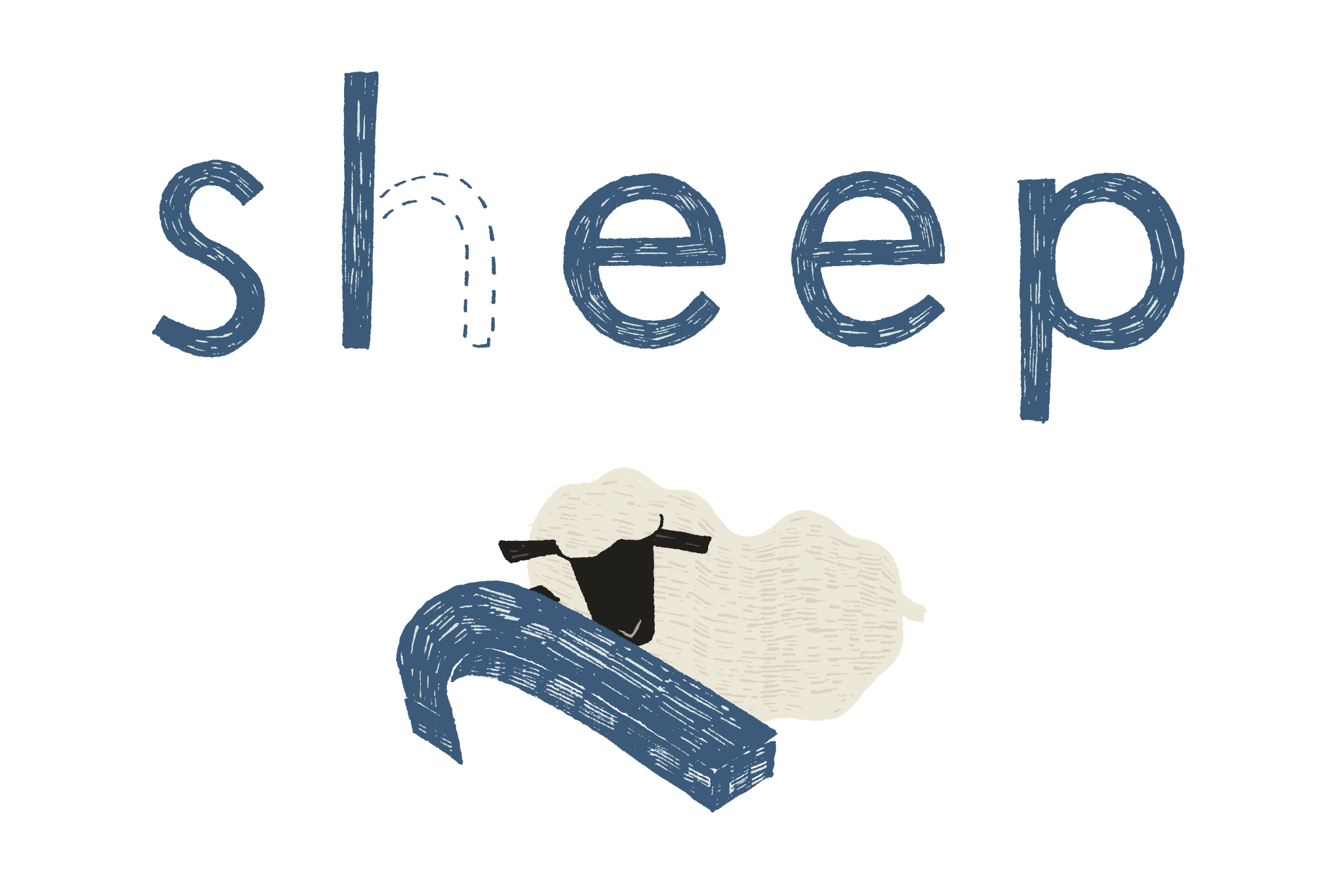 2015年賀状16-1：Sheep, Sleep / 横 1のダウンロード画像