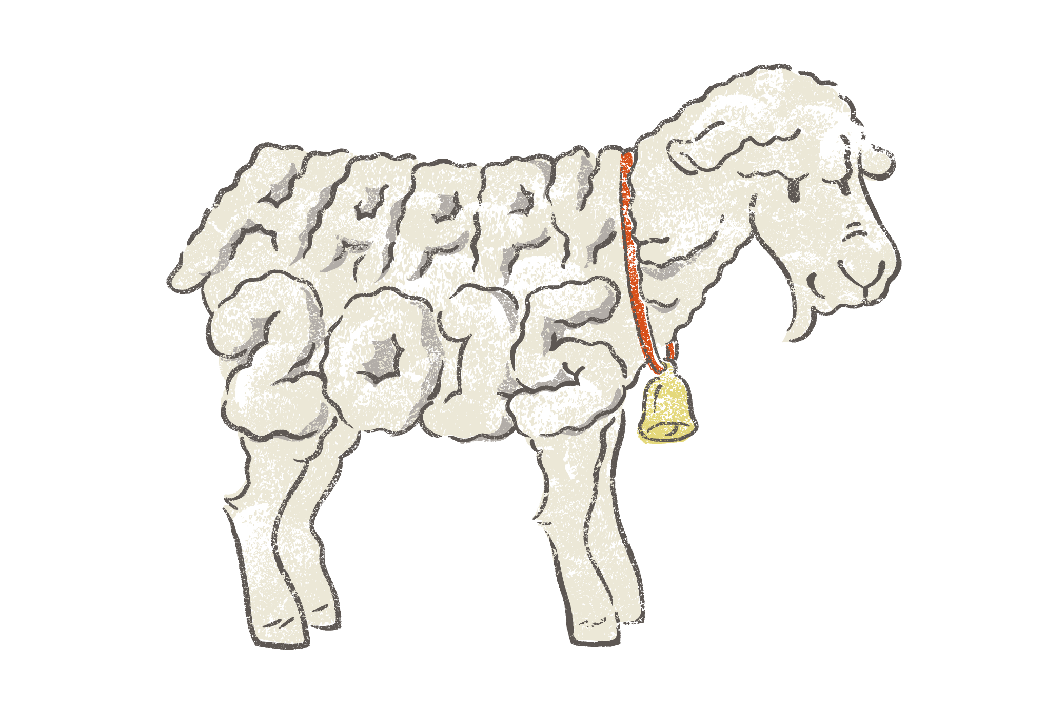 2015年賀状18-2：HAPPY 2015 / 2のダウンロード画像