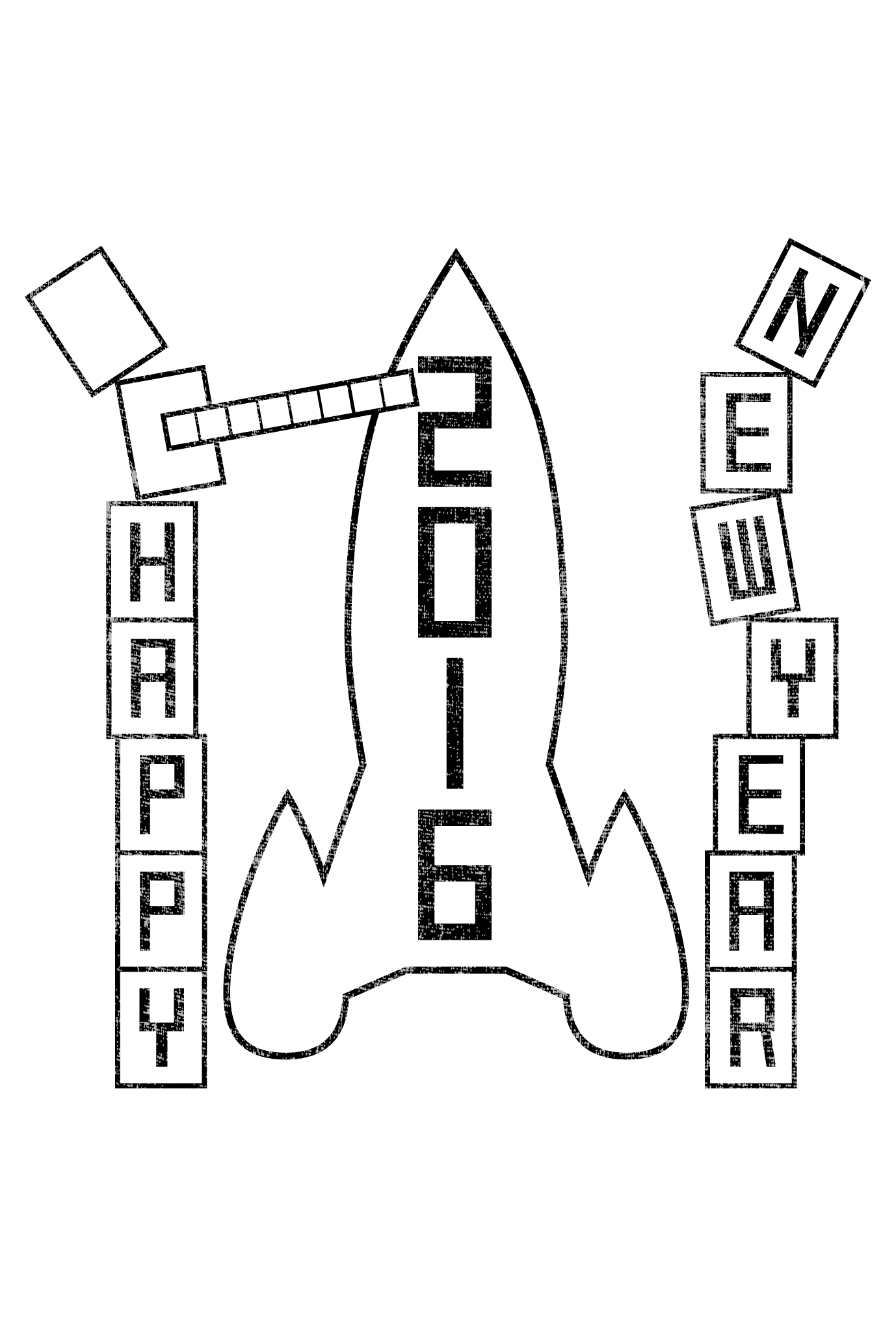 2016年賀状02-2：New year rocket / 2のダウンロード画像