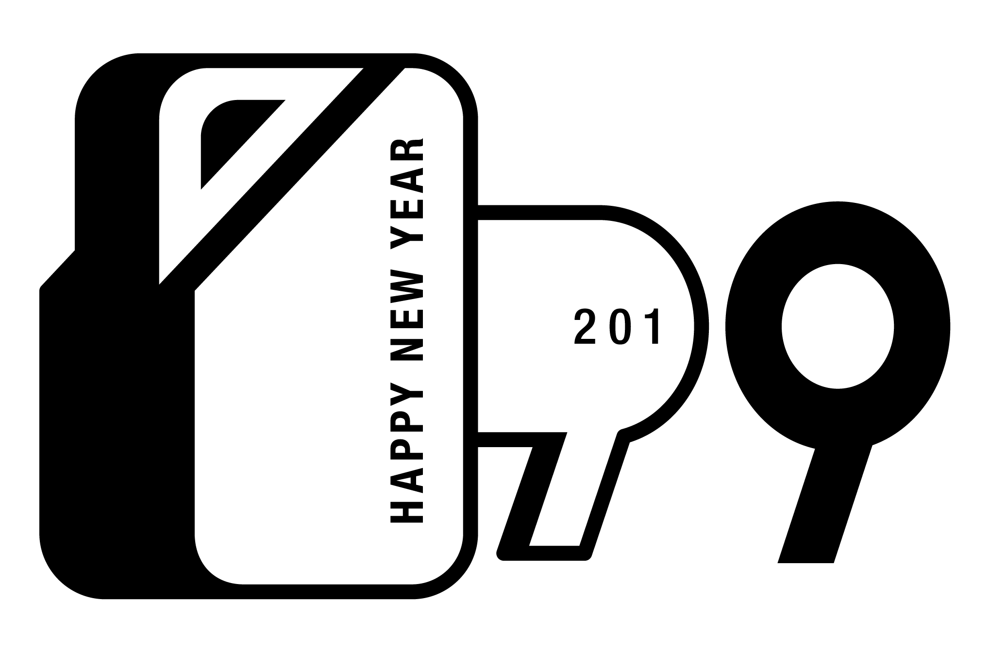 2019年賀状06：New Year’s Keyのダウンロード画像