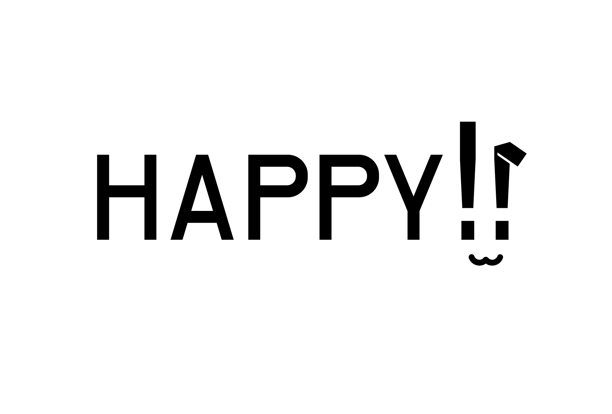 2023年賀状14-1：HAPPY!!（横）のダウンロード画像