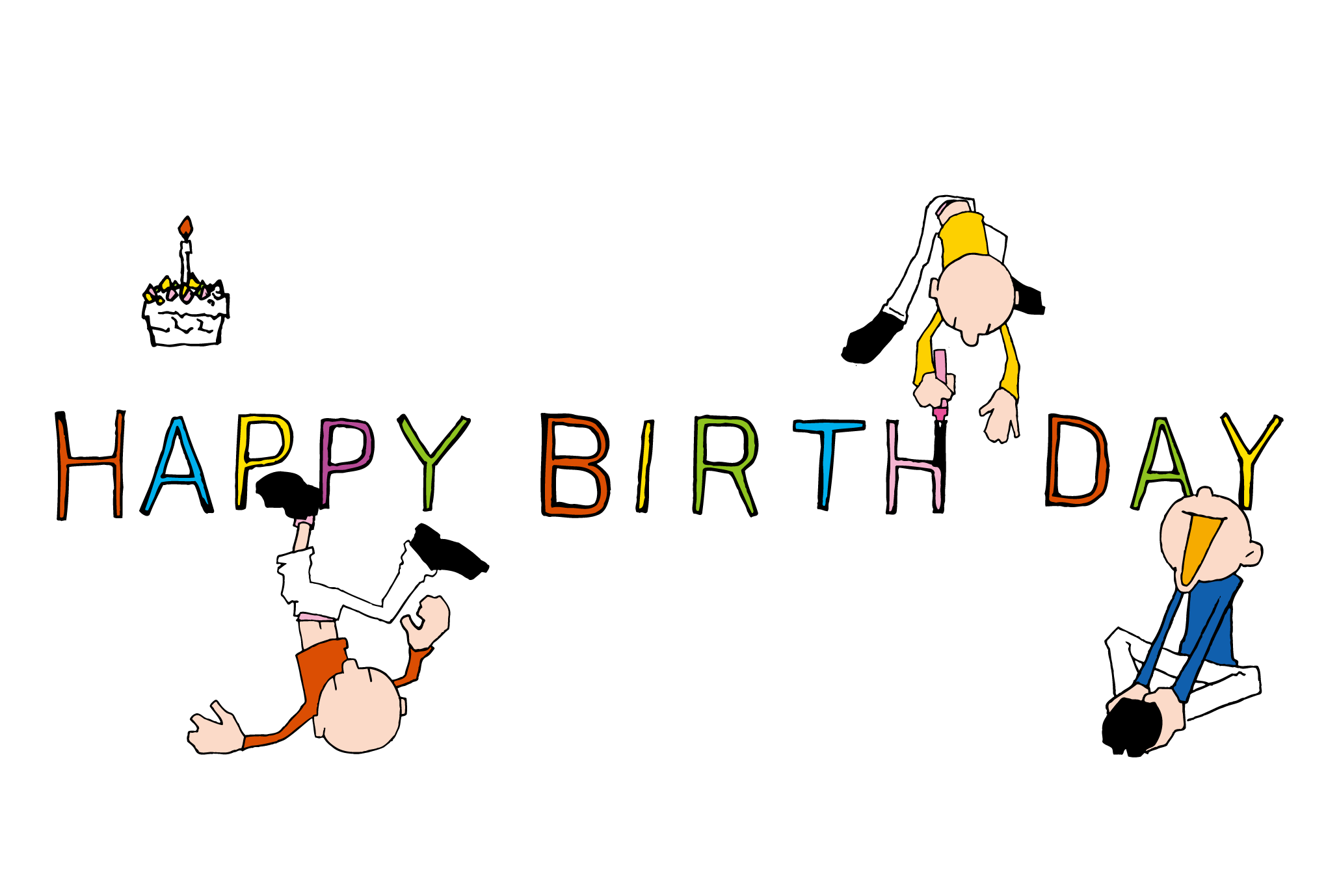 バースデーカード08：HAPPY BIRTH DAYのダウンロード画像