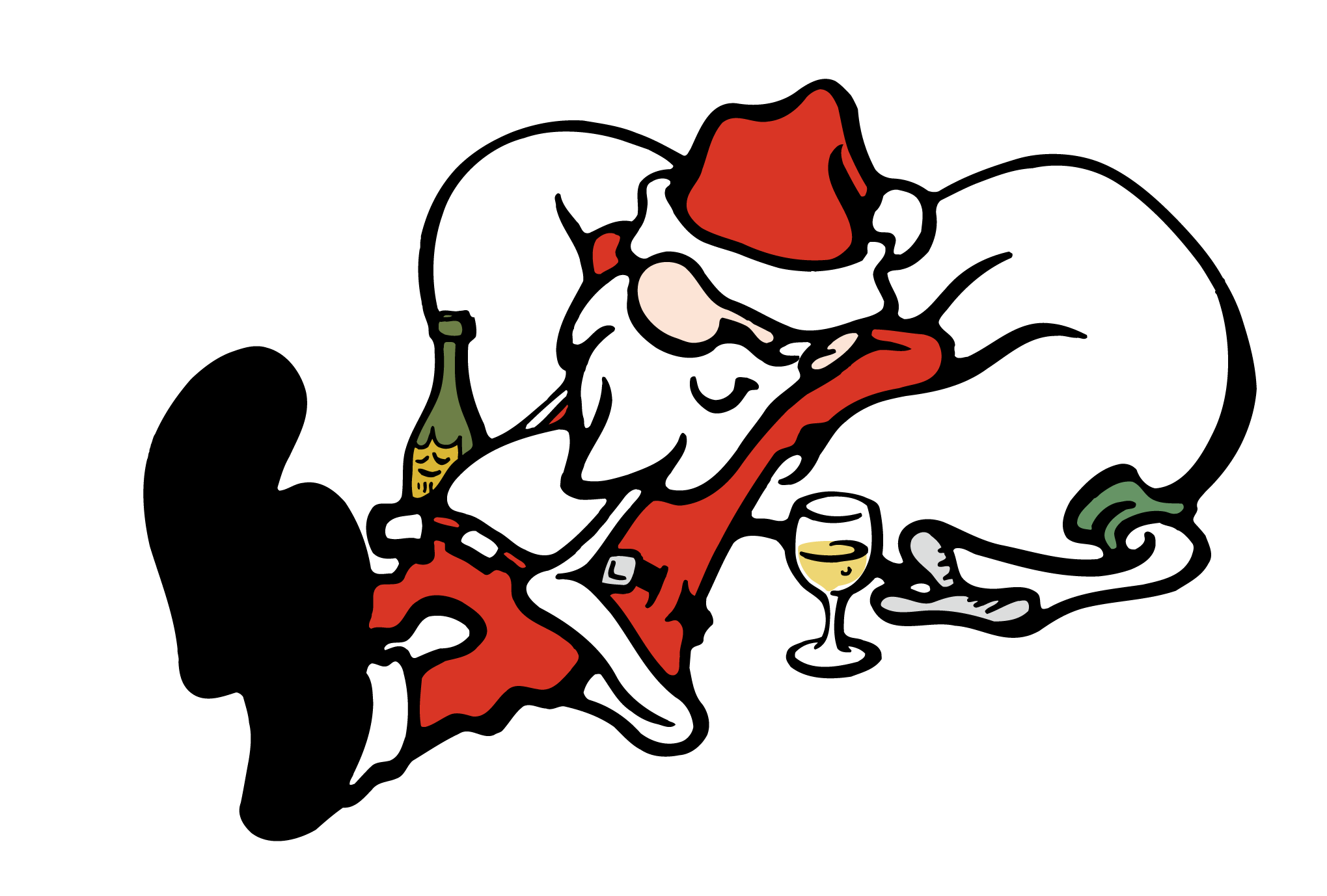 クリスマスカード02：酔いどれサンタのダウンロード画像