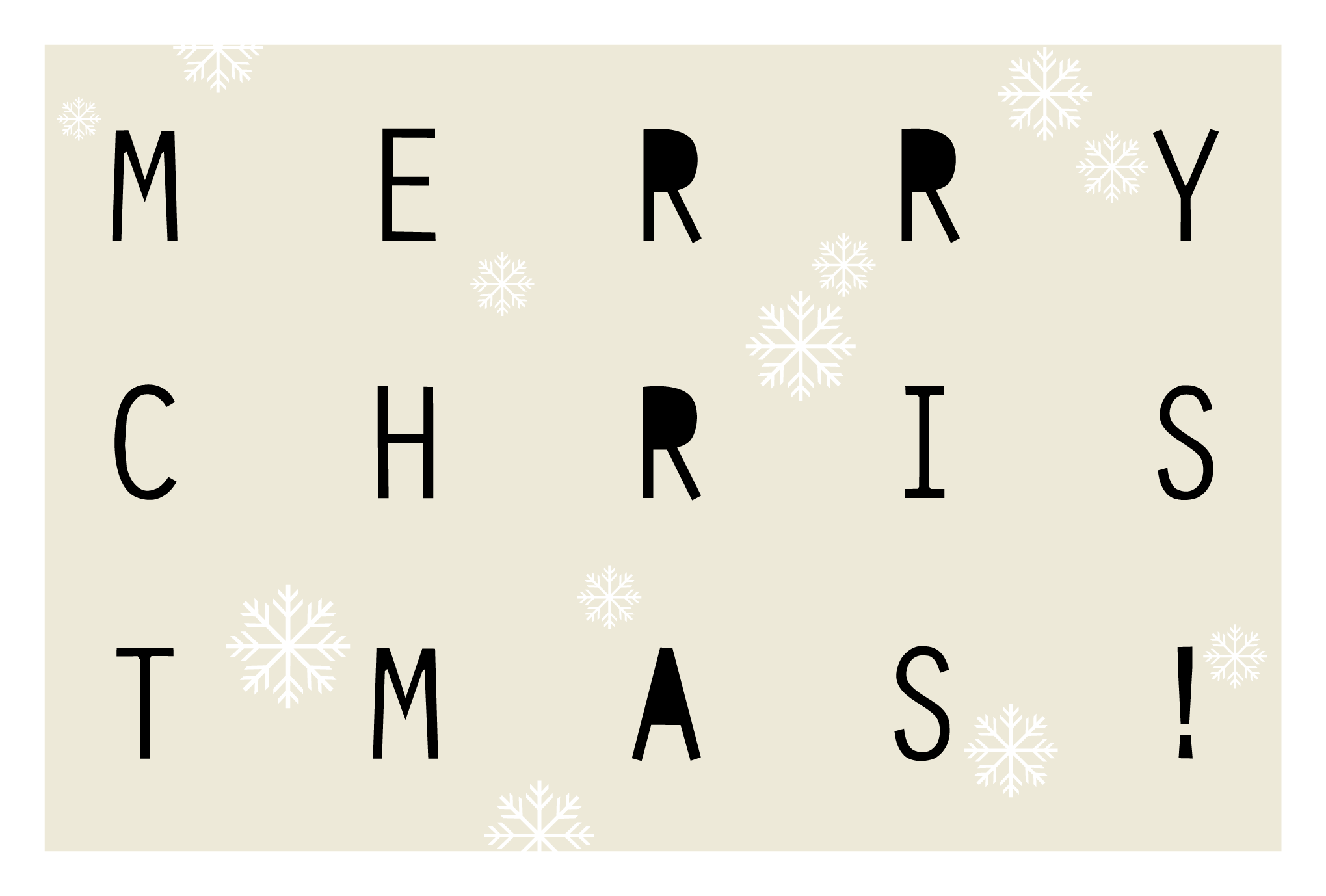 クリスマスカード10：MERRY CHRISTMAS!のダウンロード画像