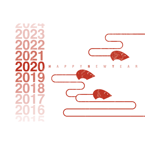 子年2020年賀状のデザイン01-1